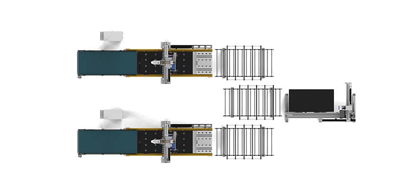 一拖二開料機(jī)連線